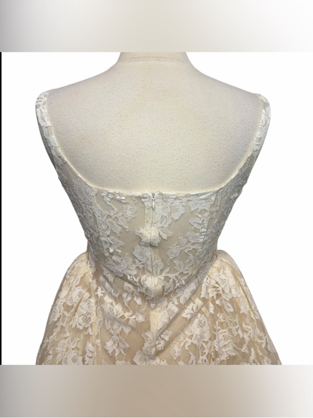 NWT MISS ROSIER Boutique Euphemia Cream White Floral Lace Mini Dress - Picture 10 of 14